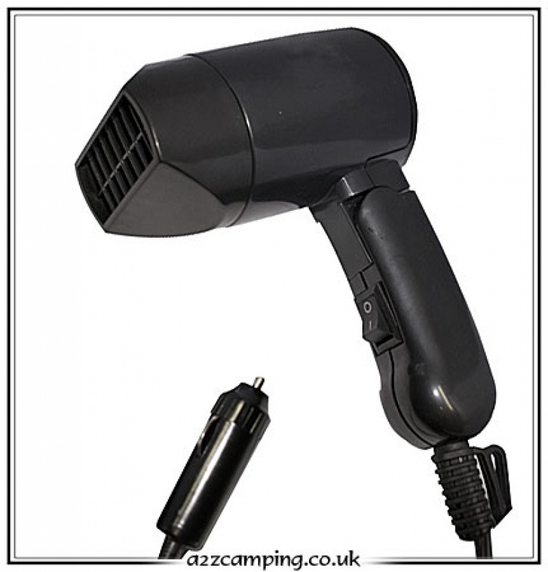 12 Volt Hair Dryer & Defroster Camping Hair Dryer
