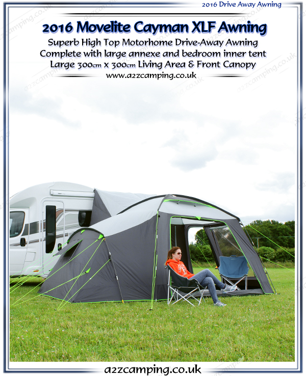 Movelite Cayman XLF Drive Away Free Standing Motorhome Awning