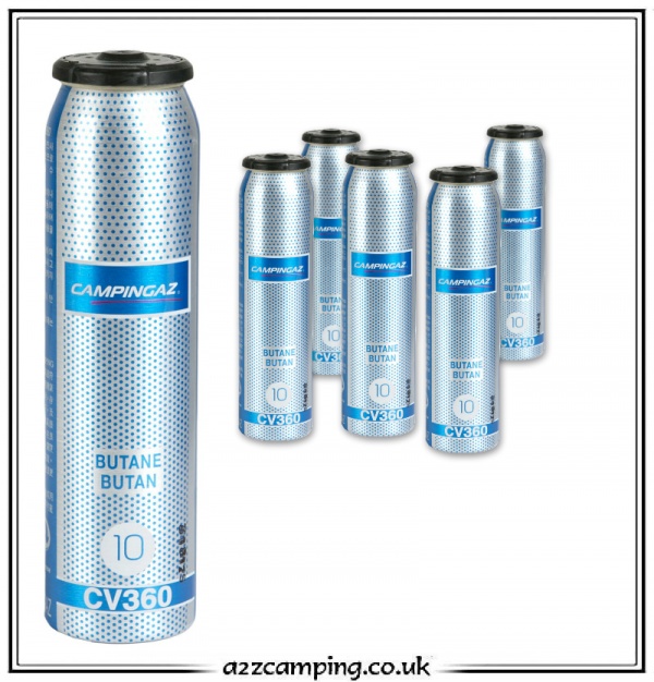 6 Pack Campingaz CV360 Butane Gas Cartridges