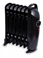 Quest Black 800 Watt Mini Oil Filled Radiator Heater