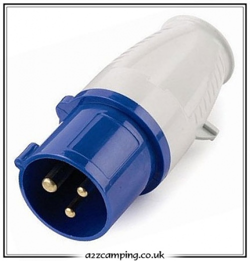 Caravan Camping Mains Plug Male Plug - Tent Hire Direct