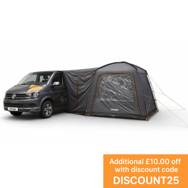 Vango Hub Event Vango Tailgate Hub II Low Drive-Away Awning - Tent Hire Direct