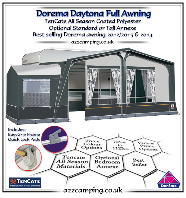 Dorema Awning Sizes Chart