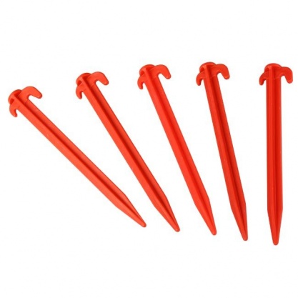 8'' Red Plastic Tent Pegs (Pack of 20)