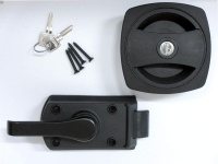 Caraloc 640 Complete Black Caravan Door Handle and Lock