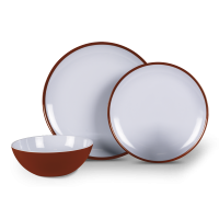Kampa Ember Red 12 Piece Melamine Dinner Set