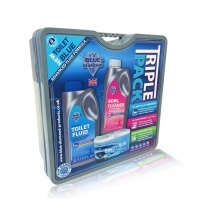 Blue Diamond Triple Pack 1 Litre Toilet Fluid and Toilet Roll