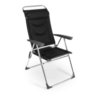 Dometic Milano Lusso Aluminium Reclining Chair - Pro Black
