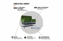 Vango Combi IR Grill Compact 2 Burner and Grill